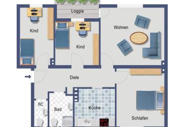 vermietete Wohnung mit Balkon - provisionsfreier Verkauf