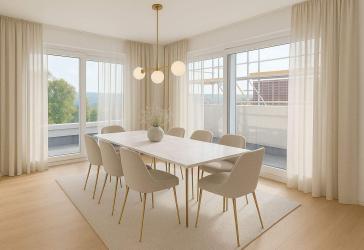 Licht. Luxus. Lifestyle. – 166 m² 5-Zi.-Whg. mit Balkon im Zentrum von Burghausen zum Kauf: EH40-QNG: 5% AfA + 5% Sonder-AfA & 150.000 € KfW-Kredit