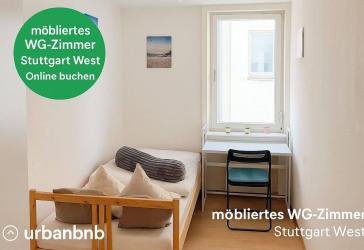 möbliertes WG Zimmer Stuttgart West für Wohnen auf Zeit ab 1 Monat