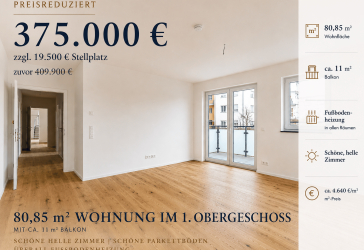 MODERNE 3-ZIMMER-WOHNUNG IM 1. OBERGESCHOSS MIT BALKON IN FÜRTH