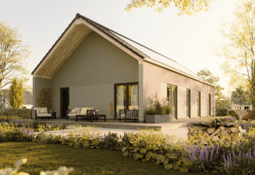 A+ Bungalow mit Terrassenüberdachung, Preis inkl. Grundstück, massiv