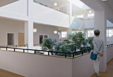Neue Praxis- und Büro-Flächen im sanierten Schocken Kaufhaus in Crimmitschau (klassisches Bauhaus Objekt)