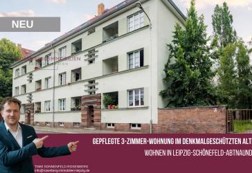 *Provisionsfrei für Käufer*Charmante 3-Raumwohnung im Hochparterre im Leipziger Nordosten!