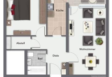 Helle 2-Zimmer-Wohnung inkl. TG-Stellplatz