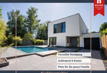 Köln-Lövenich || Neubau Sommerhaus mit Pool || Kamin || Erdwärme
