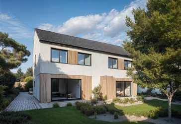 Modernes Doppelhaus am Auenwald - Wohnen in naturnaher Toplage