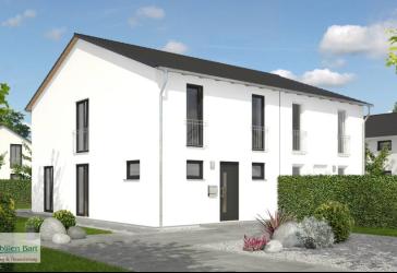 10 MIN. VON L-REMICH: MASSIVER NEUBAU DOPPELHAUSHÄLFTE MIT GRUNDSTÜCK!