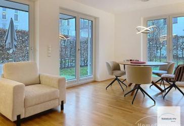 Modern möblierte 4-Zimmer-Wohnung mit Terrasse und Garten