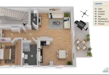 Zentrumsnahe Wohnung mit 2,5 Zimmern und EBK (KfW55)