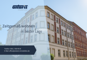 antaris Immobilien GmbH **Moderne 2-Zimmer-Wohnung in Erfurt - Komplett saniert und gut vermietet**