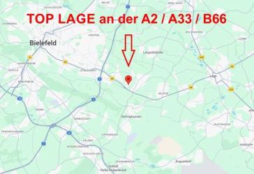 Hochwertiges, neuwertiges und modernes Gebäude mit Bürotrakt verkehrsgünstig A2/B66