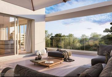 4-Zi-Whg. mit 2 großzügigen Tageslichtbädern, davon 1 en suite u. großzügigem Balkon zum Park