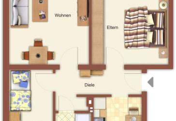 Gemütliche 3-Zimmer-Etagenwohnung mit Balkon in MG-Rheindahlen Tageslichtbad mit Badewanne