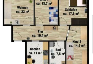 helle günstige 4-Zimmer-Whg. mit Balkon, Badewanne **komplett renoviert**, WG geeignet