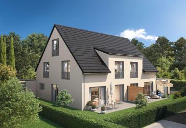 EH55-*NEUBAU* Familienfreundliche Doppelhaushälfte mit West-Garten in ruhiger Lage in A.-Göggingen!