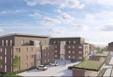 Neubauwohnquartier in Aurich-Extum : KFW 40+ NH QNG Erdgeschosswohnung mit Gartenanteil!