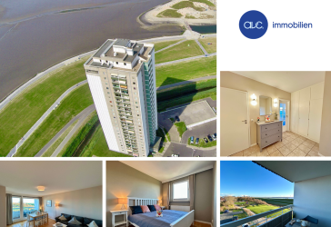 Erste Reihe, 3-Zimmer Whg. im Hochhaus mit Nordseeblick