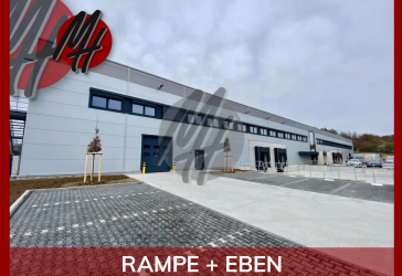 SCHNELL VERFÜGBAR - RAMPE + EBEN - Lager (1.100 m²) & Büro-/Sozial (180 m²)