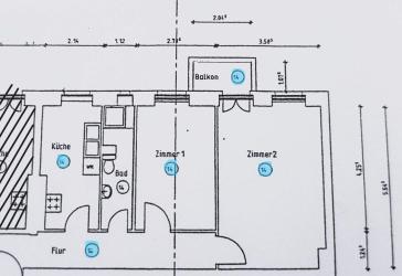 vermietete 2- Zimmer Wohnung mit Balkon im gepflegten Zustand