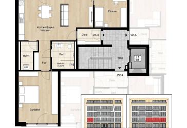 WE 3: 3 Zimmer im 1. OG - links