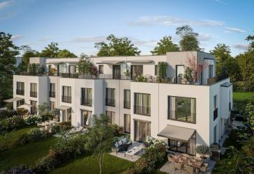 Effizienzhaus 55/KfW 55-Stilvolles Dachterrassen-Eckhaus mit Süd-West-Ausrichtung in Ramersdorf (H1)