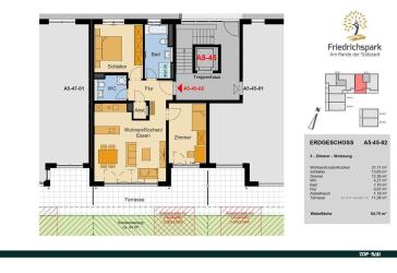 Friedrichspark Haus A5: Terrasse mit 25 m², Tageslichtbad, Gäste-WC, 44 m² Privatgarten, KfW 55