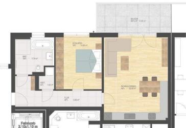 Neubau 2-Zimmer-ETW im 3. Obergeschoss