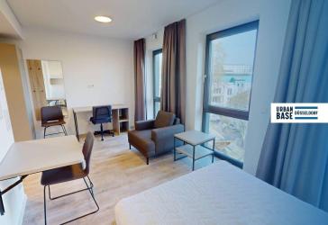 URBAN BASE: Vollmöbliertes Smart-Apartment mit EBK, ALL-IN-MIETE, UVM. am Rheinufer