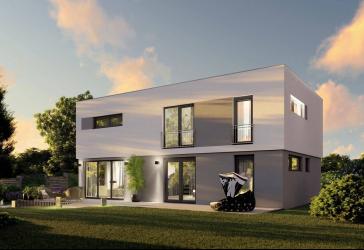 Leben, wo Design auf Ruhe trifft – Bauhaus 'Amsterdam' in Loiching inkl, Grundstück