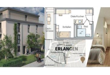 Neubau 1-Zimmer Penthouse mit West-Dachterasse