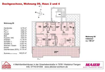 Neubau Waldshut - 4,0 Zimmerwohnung Dachgeschoss Penthouse mit Lift
