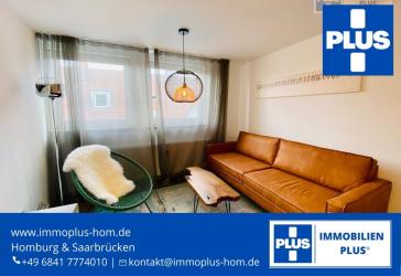 HOMBURG-CITYLAGE; MODERNE UND VOLL MÖBLIERTE 2 ZKB WOHNUNG