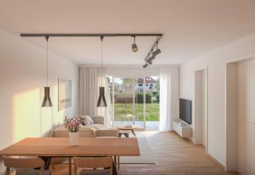 Schöne 4 Zimmer Familienwohnung mit ca. 100m² Südgarten zum Park!