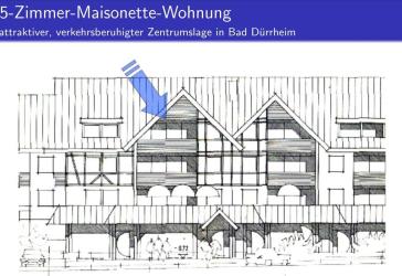 Lichtdurchfluteter Wohntraum über 2 Ebenen: 4,5-Zi.-Maisonette-Whg. (148 m²) mit Kachelofen & 2 Balkonen in Bad Dürrheim