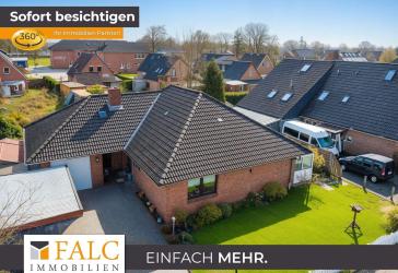 Wohnkomfort auf einer Ebene: Gepflegter Bungalow mit großem Garten in Burhafe