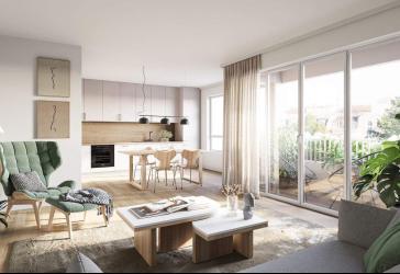 Baubeginn erfolgt: 4-Zimmer-Familienwohnung mit Süd-Loggia und Gartenanteil