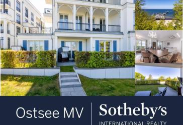 Moderne 3. Zi. Gartenwohnung in 1. Reihe mit Meerblick und direktem Zugang zur Hochuferpromenade!
