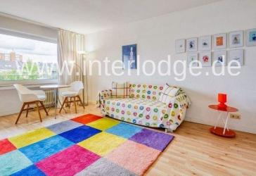 INTERLODGE Düsseldorf: Schickes, komplett möbliertes und geräumiges Apartment mit Balkon.