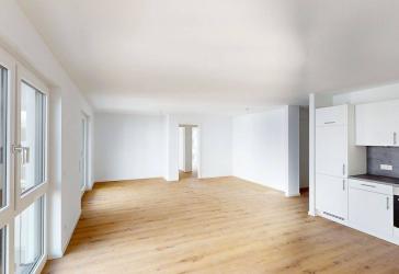 Die Verwinkelte: 3-Zimmer-Neubauwohnung mit EBK und Balkon