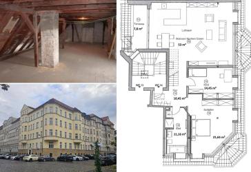 Unausgebautes DG mit Baugenehmigung; 5 Räume, ca. 192,02 m² Gesamtfläche