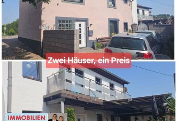 2 Häuser aufgeteilt in EG und OG Wohnungen, Ausbaureserve im DG, Stellplatz, Ottweiler Altstadt