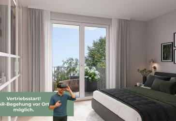 1A in Aubing: 2-Zimmer-Neubauwohnung: Geräumiger Wohnbereich mit drei Balkonen