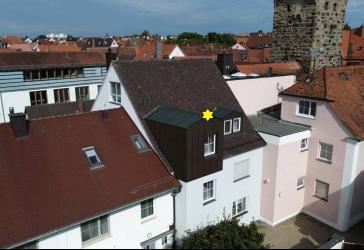 Teilmöblierte Zwei-Zimmer-Maisonettenwohnung im 2.OG+DG in Herzogenaurach-Stadtmitte