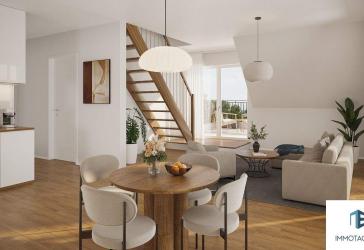 Boutique-Wohnen: Maisonette mit Terrasse im Zweiparteienhaus -Energiekl A - Erstbezug nach Sanierung