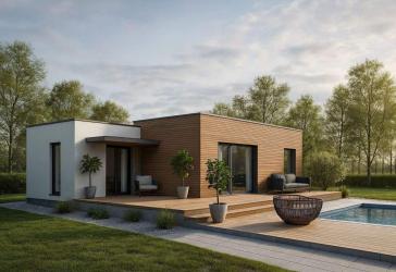 Rohe 77 - Moderner Bungalow in KfW 40, einzugsfertig, inkl. KfW40, Fundamente