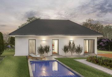 Der elegante Bungalow mit modernem Walmdach. Inkl. Technik- und Finishpaket!!! Mit Grundstück!!!