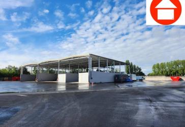 Rd. 9.000 m² großes Gewerbegrundstück mit Freilagerfläche sowie befestigtem, teilweise überdachtem Freilagerplatz direkt an der B235!