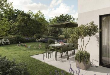 Effizienzhaus 55/KfW 55 | FORMHAUS | Ruhepol. Neubau-Reiheneckhaus mit Süd-West-Ausrichtung.