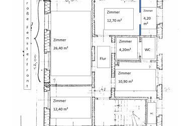 Zentral gelegene, helle Praxisräume im Ergeschoss in charmantem Altbau