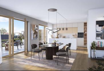 Außergewöhnliches Architekturhighlight: 4 Zimmer Terrassenwohnung mit Garten